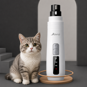 White USB rechargeable electric nail grinder for cats