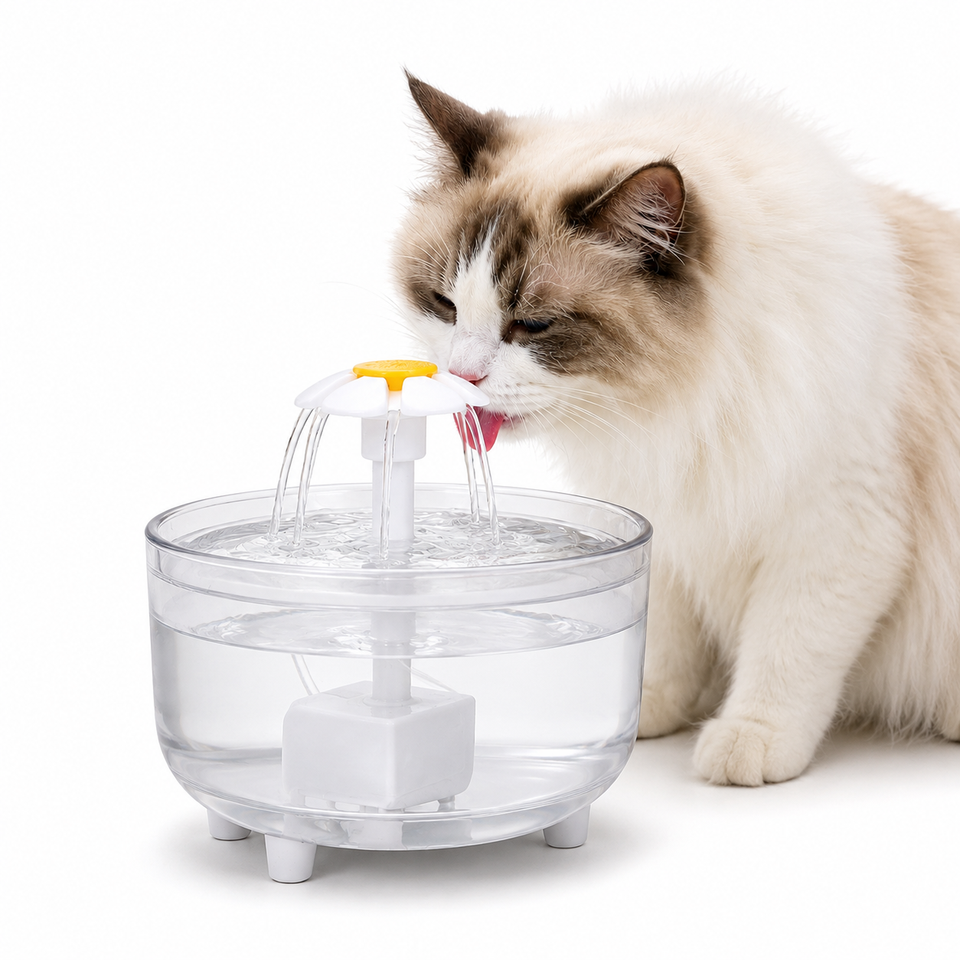 Automatic cat water fountain with constant temperature circulation