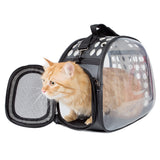 Portable breathable cat backpack with transparent window and vents