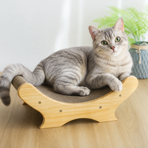 U-shaped corrugated cardboard cat scratcher bed and lounge