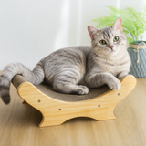 U-shaped corrugated cardboard cat scratcher bed and lounge