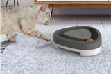 Electric triangle turntable cat toy with spinning feathers