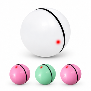 LED rolling cat toy ball with catnip and bells, USB rechargeable